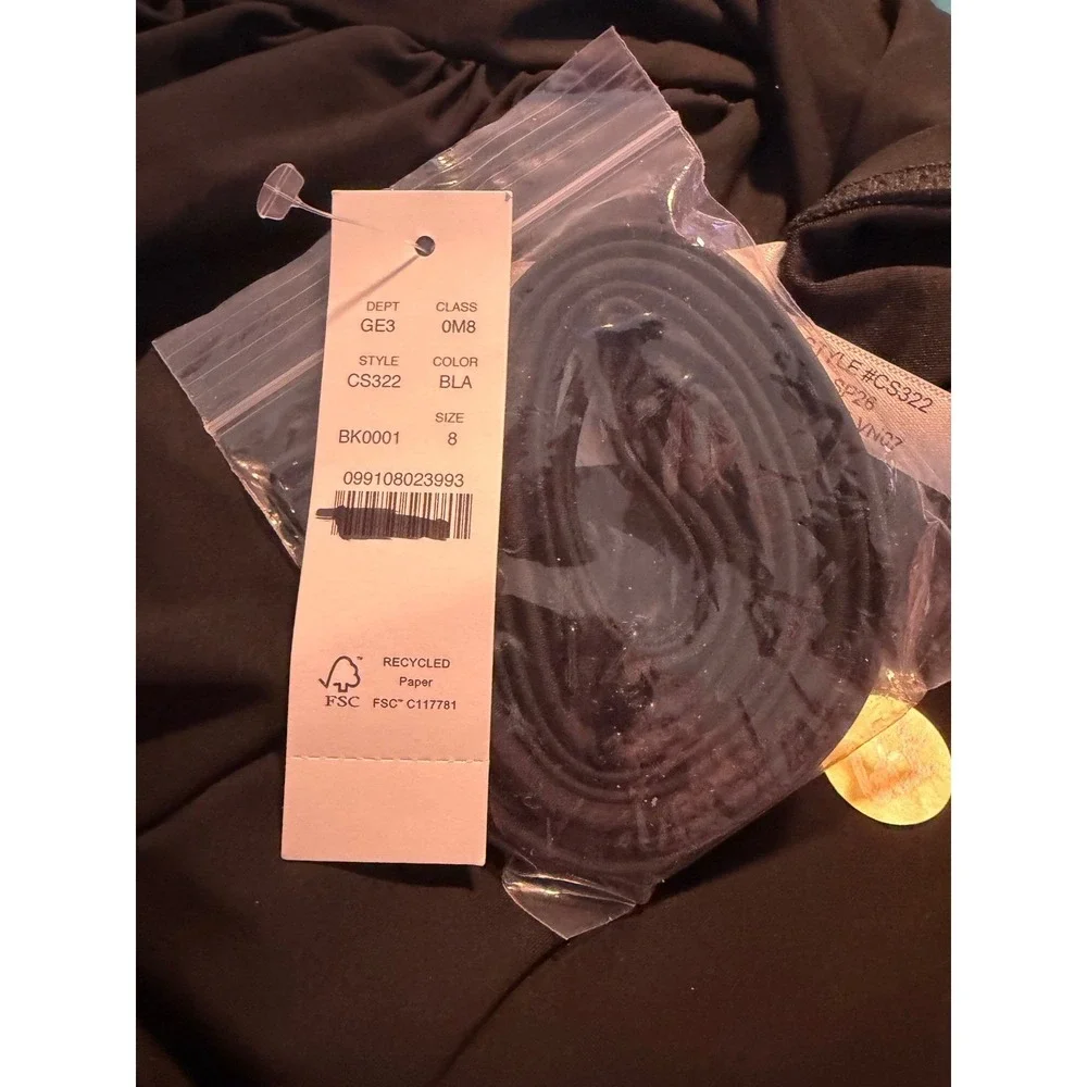 J. Crew Gemma Ruched Bandeau One Piece Swimsuit Black Nylon 8
